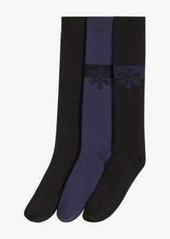Thermo Kniestrümpfe mit weichem Innenfrottee mit Bio-Baumwolle (3er Pack) Damen Nachhaltigere Materialien|Socken & Strumpfhosen