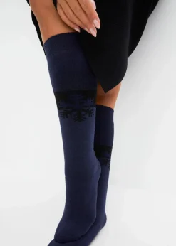 Thermo Kniestrümpfe mit weichem Innenfrottee mit Bio-Baumwolle (3er Pack) Damen Nachhaltigere Materialien|Socken & Strumpfhosen