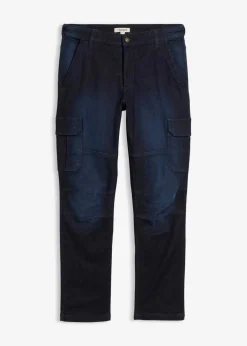 Best Thermo Regular Fit Cargo-Jeans mit Komfortbund und Flanellfutter, Straight Herren Große Größen|Thermobekleidung