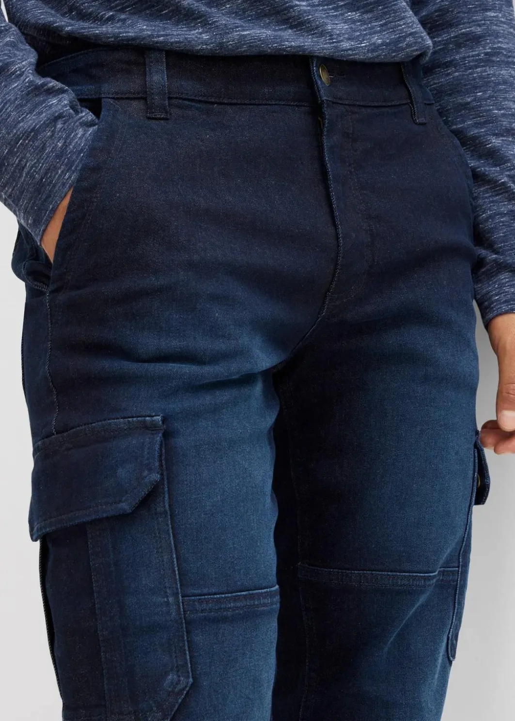 Best Thermo Regular Fit Cargo-Jeans mit Komfortbund und Flanellfutter, Straight Herren Große Größen|Thermobekleidung