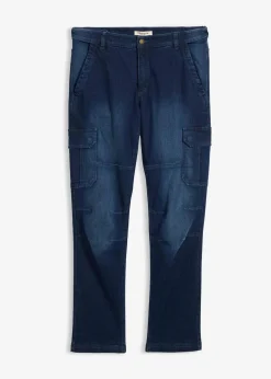 Herren bonprix Jeans|Thermobekleidung|Thermo Regular Fit Cargo-Jeans mit Komfortbund und Flanellfutter, Straight