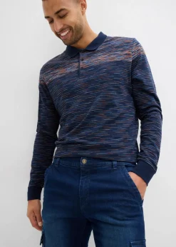 Herren bonprix Jeans|Thermobekleidung|Thermo Regular Fit Cargo-Jeans mit Komfortbund und Flanellfutter, Straight