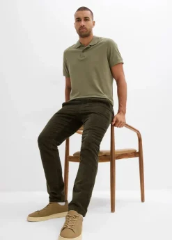Discount Thermo Regular Fit Schlupf-Cordhose mit Flanellfutter, Straight Herren Hosen|Thermobekleidung