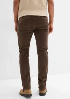 Clearance Thermo Regular Fit Schlupf-Cordhose mit Flanellfutter, Straight Herren Große Größen|Thermobekleidung