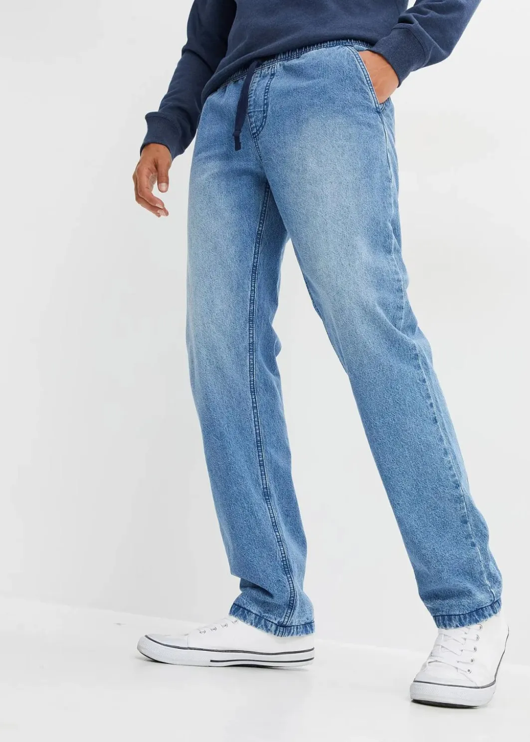Herren bonprix Große Größen|Outdoorbekleidung|Thermo Regular Fit Schlupf-Jeans mit Flanellfutter, Straight