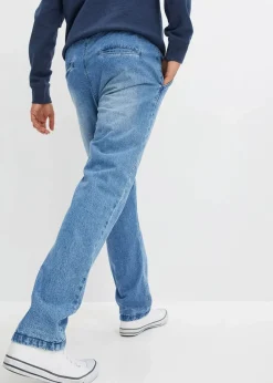 Herren bonprix Große Größen|Outdoorbekleidung|Thermo Regular Fit Schlupf-Jeans mit Flanellfutter, Straight
