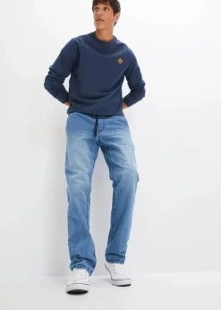 Herren bonprix Große Größen|Outdoorbekleidung|Thermo Regular Fit Schlupf-Jeans mit Flanellfutter, Straight
