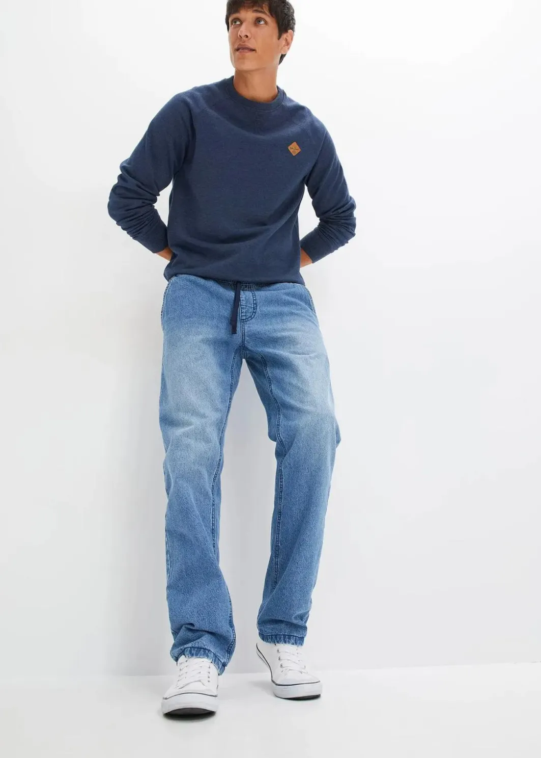 Herren bonprix Große Größen|Outdoorbekleidung|Thermo Regular Fit Schlupf-Jeans mit Flanellfutter, Straight