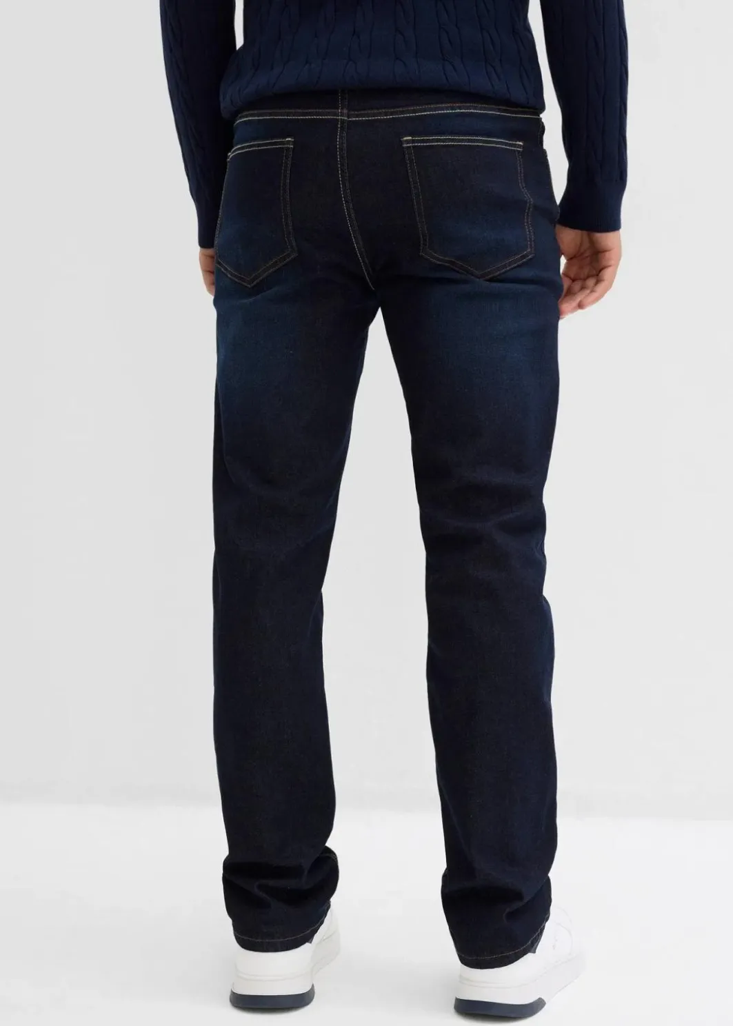 Online Thermo Regular Fit Stretch-Jeans mit weichem Jersey-Futter und Komfortbund, Straight Herren Jeans|Thermobekleidung