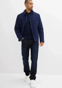 Online Thermo Regular Fit Stretch-Jeans mit weichem Jersey-Futter und Komfortbund, Straight Herren Jeans|Thermobekleidung
