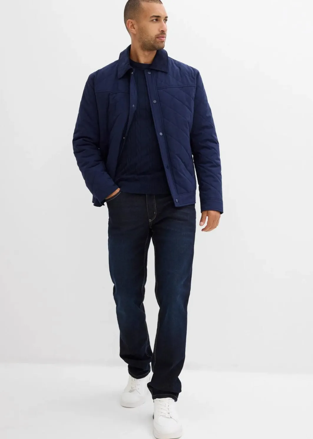 Online Thermo Regular Fit Stretch-Jeans mit weichem Jersey-Futter und Komfortbund, Straight Herren Jeans|Thermobekleidung