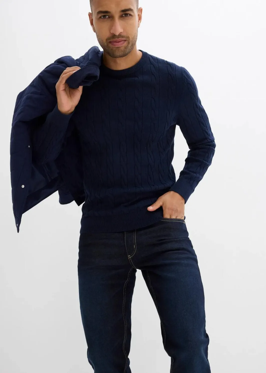 Online Thermo Regular Fit Stretch-Jeans mit weichem Jersey-Futter und Komfortbund, Straight Herren Jeans|Thermobekleidung