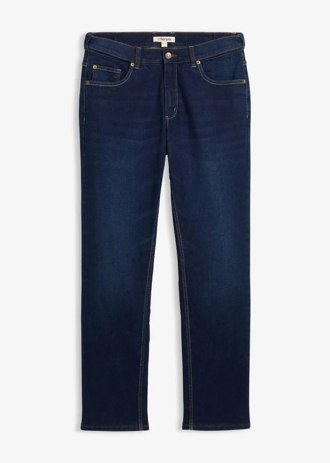 Herren bonprix Große Größen|Thermobekleidung|Thermo Regular Fit Stretch-Jeans mit weichem Jersey-Futter und Komfortbund, Straight