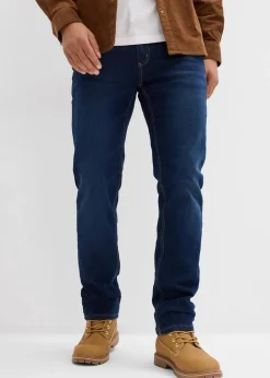 Herren bonprix Große Größen|Thermobekleidung|Thermo Regular Fit Stretch-Jeans mit weichem Jersey-Futter und Komfortbund, Straight