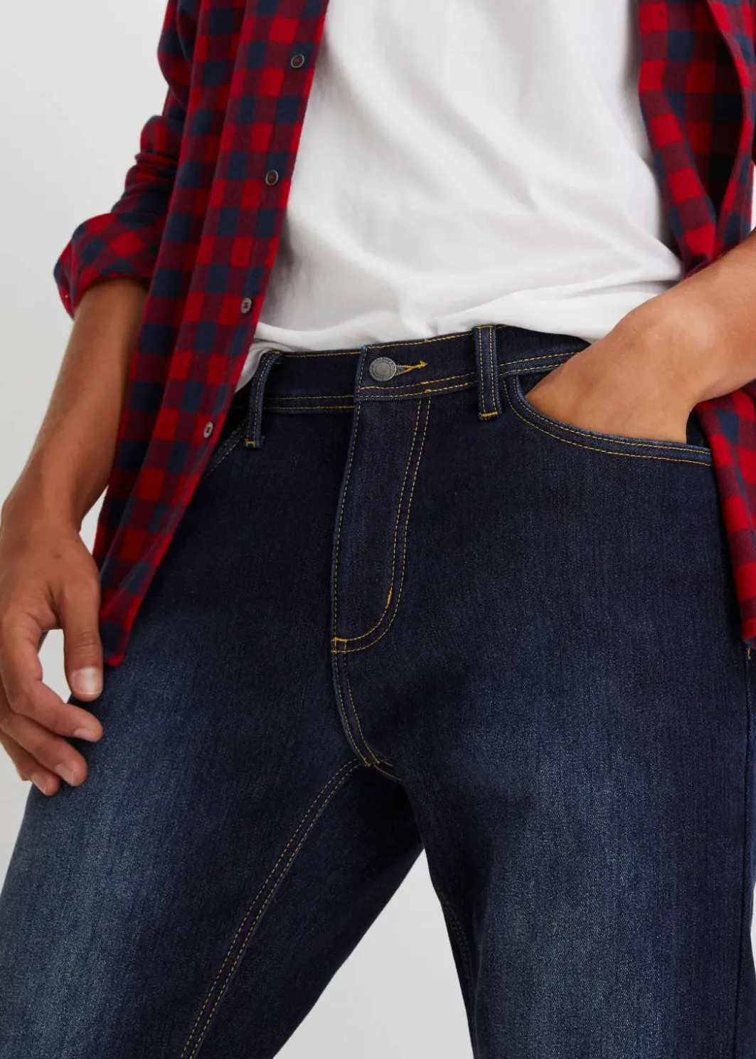 Herren bonprix Thermobekleidung|Jeans|Thermo Regular Fit Stretch-Jeans mit wärmender Innenseite, Straight