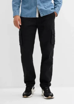 New Thermo Relaxed Fit Cargohose mit Flanellfutter und Komfortbund, Straight Herren Große Größen|Thermobekleidung