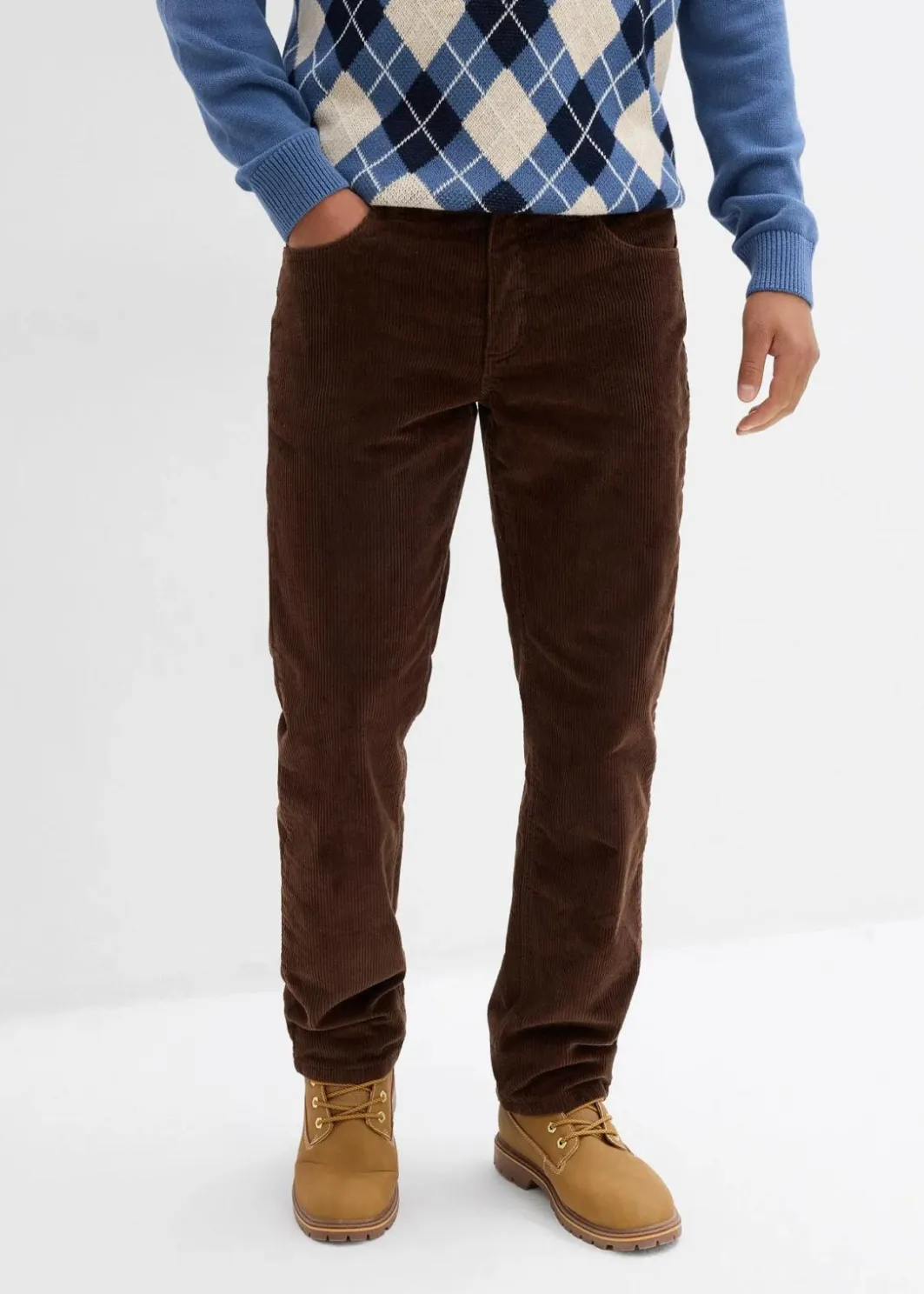 Herren bonprix Große Größen|Outdoorbekleidung|Thermo Relaxed Fit Cordhose mit Flanellfutter, Straight
