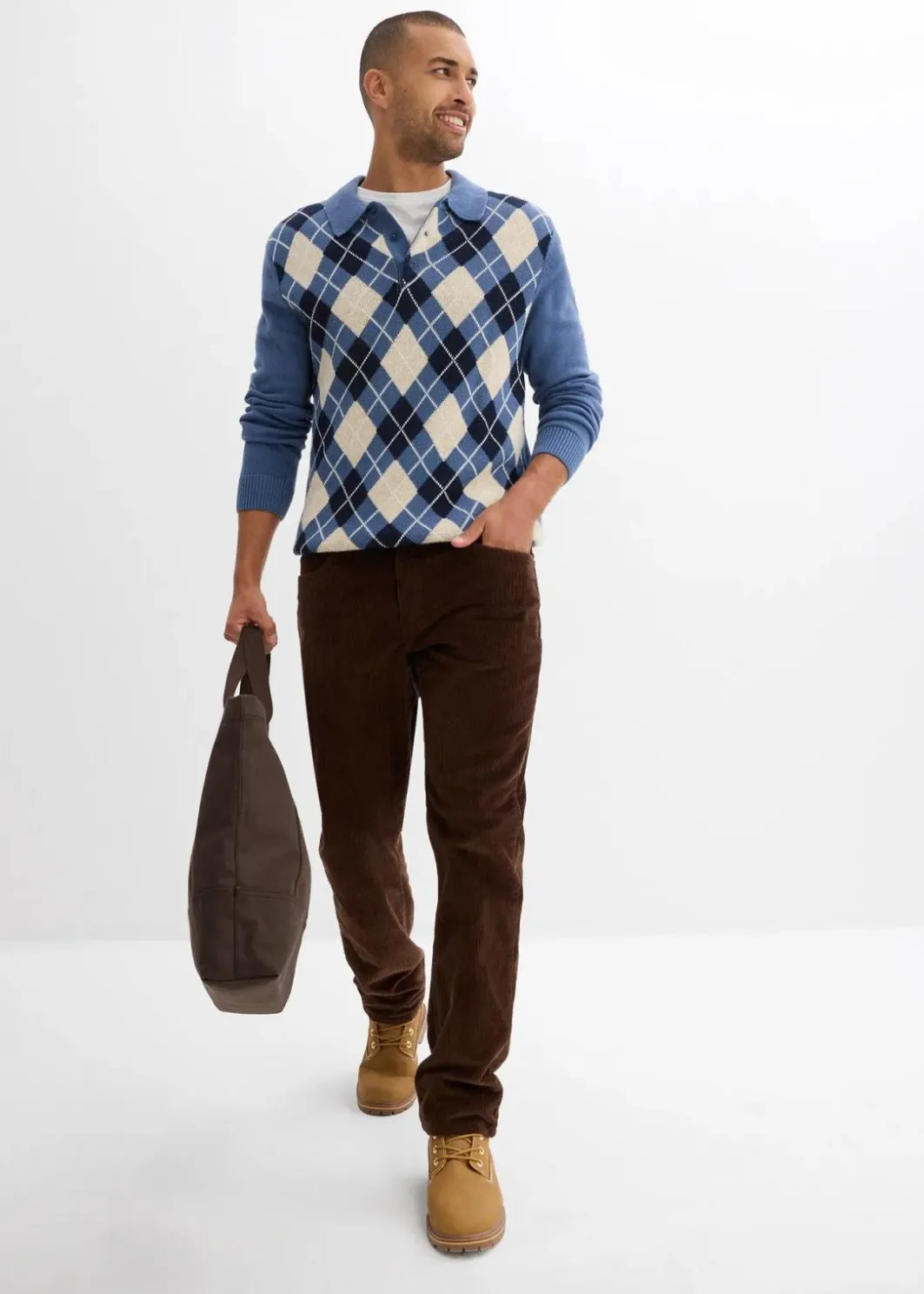 Herren bonprix Große Größen|Outdoorbekleidung|Thermo Relaxed Fit Cordhose mit Flanellfutter, Straight