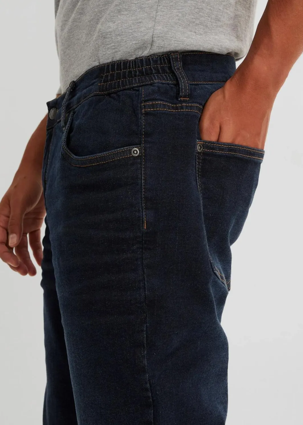 Herren bonprix Große Größen|Outdoorbekleidung|Thermo Relaxed Fit Stretch-Jeans mit Komfortbund, Straight
