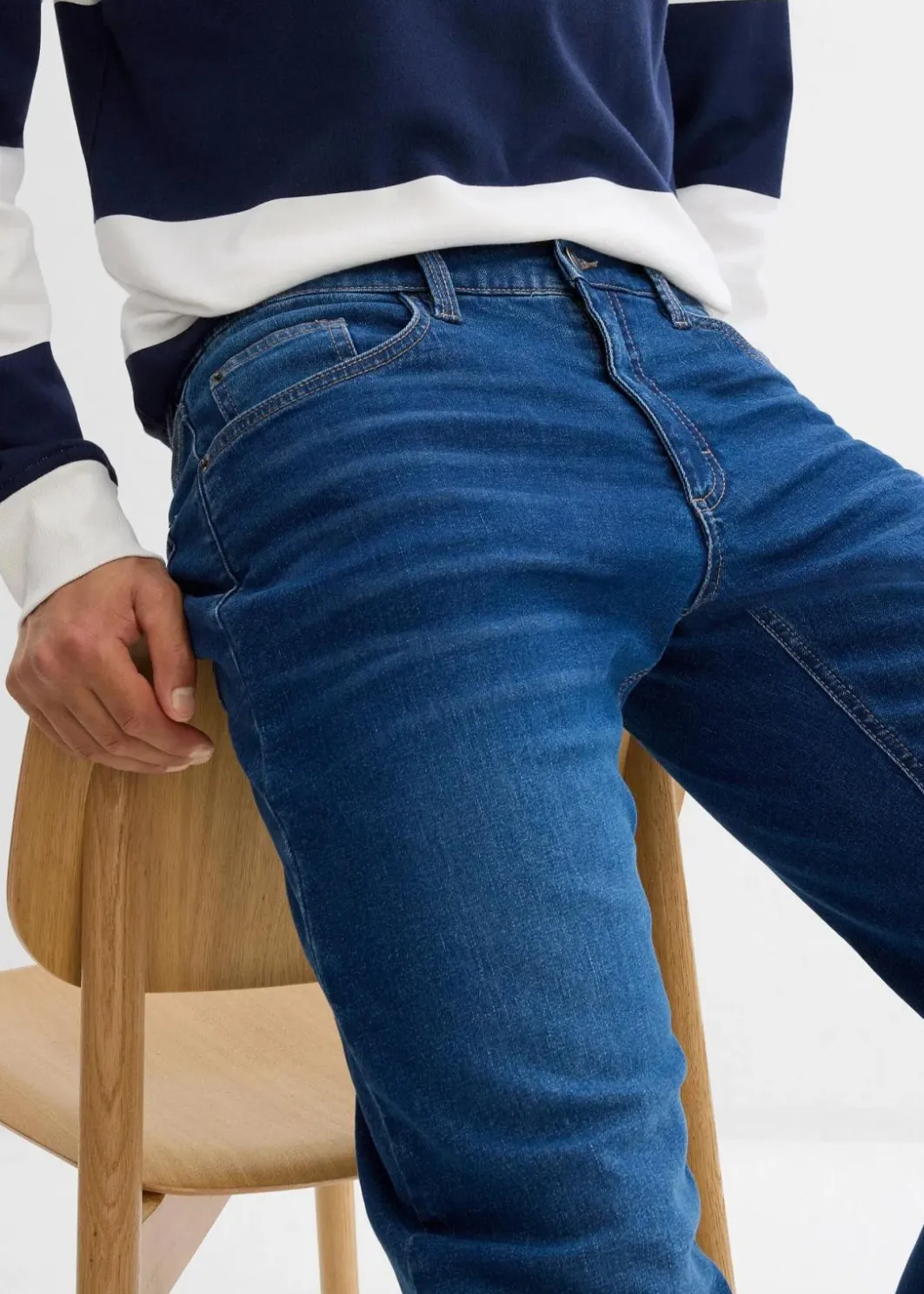 Clearance Thermo Relaxed Fit Stretch-Jeans mit Komfortbund, Straight Herren Jeans|Thermobekleidung