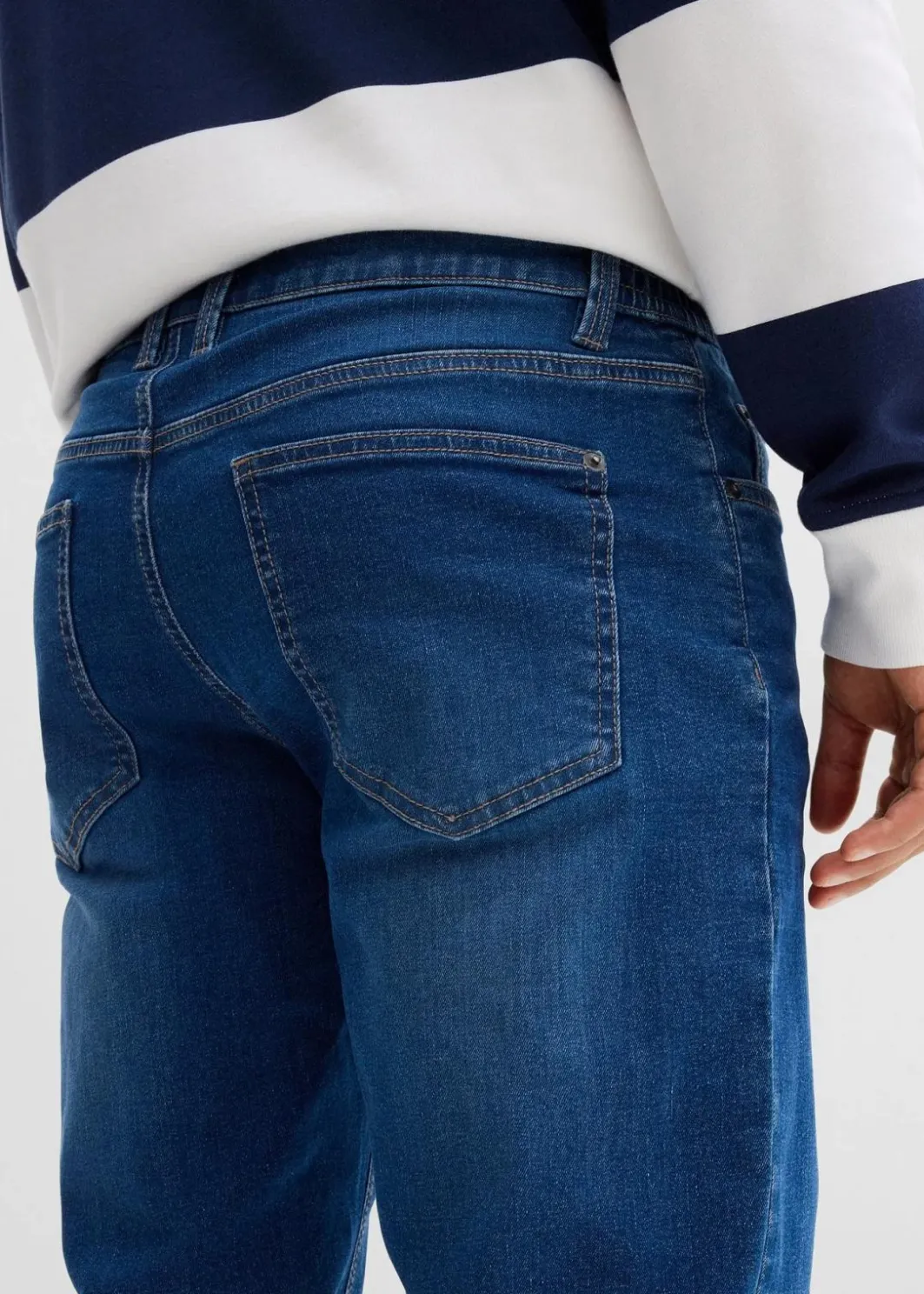 Clearance Thermo Relaxed Fit Stretch-Jeans mit Komfortbund, Straight Herren Jeans|Thermobekleidung