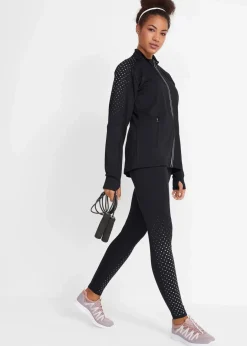 Damen bonprix Outdoorbekleidung|Thermobekleidung|Thermo Sportjacke mit reflektierendem Druck