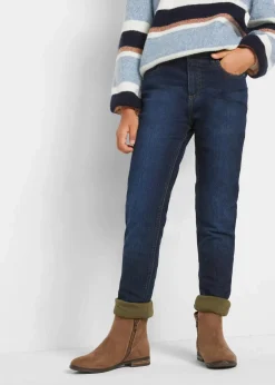 Kinder bonprix Mädchen 9-16 Jahre·Jacken & Outdoor|Mädchen 9-16 Jahre·Jeans|Thermojeans mit Jerseyfutter Mid Waist