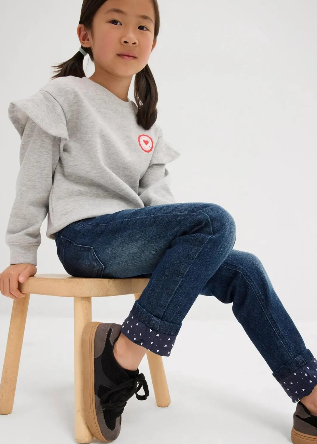 Kinder bonprix Mädchen 2-8 Jahre·Jeans & Hosen|Mädchen 9-16 Jahre·Jeans|Thermojeans mit Jerseyfutter Slim Fit