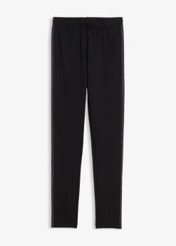 Kinder bonprix Mädchen 9-16 Jahre·Hosen & Leggings|Thermo-Leggings mit Nietenband