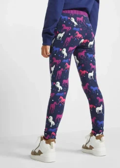 Kinder bonprix Mädchen 2-8 Jahre·Jeans & Hosen|Thermo-Leggings mit Pferdemotiv