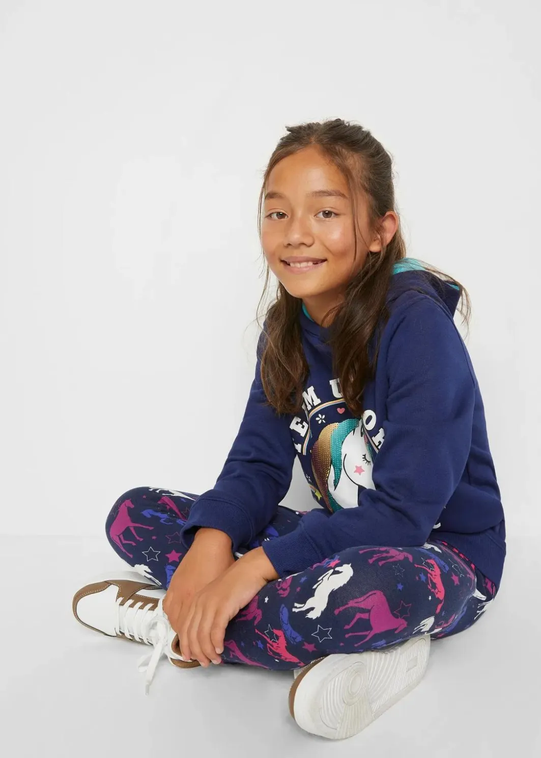 Kinder bonprix Mädchen 2-8 Jahre·Jeans & Hosen|Thermo-Leggings mit Pferdemotiv