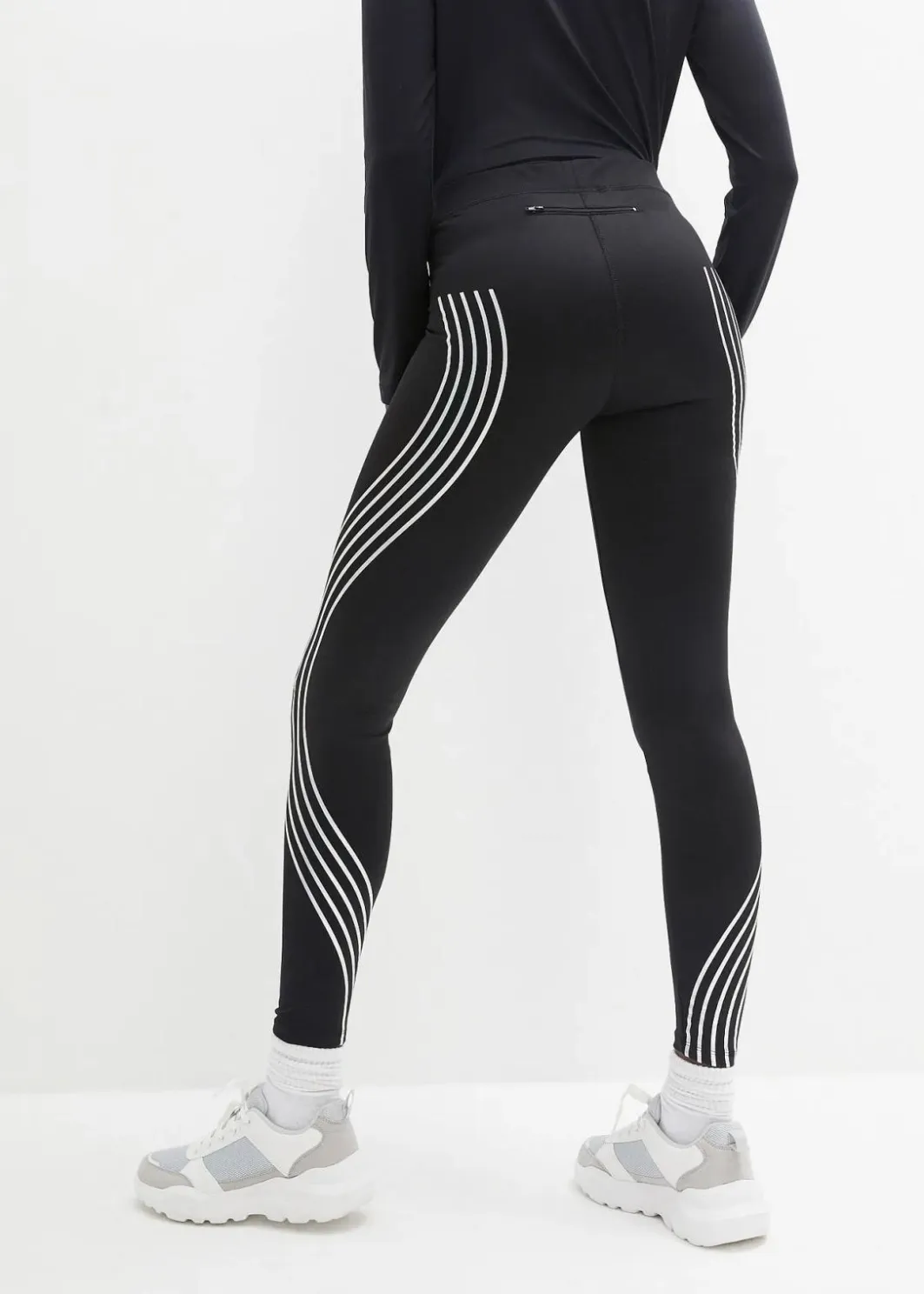 Damen bonprix Bekleidung·Sweat|Bekleidung·Kleider|Thermo-Leggings mit reflektierenden Details, knöchelfrei