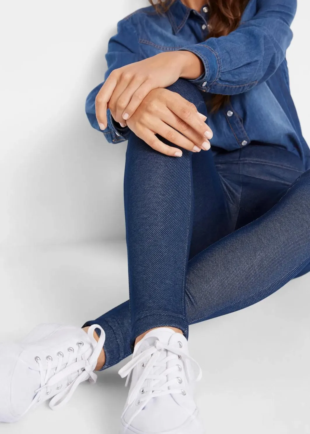 Damen bonprix Bekleidung·Kleider|Thermobekleidung|Thermo-Leggins in Jeansoptik