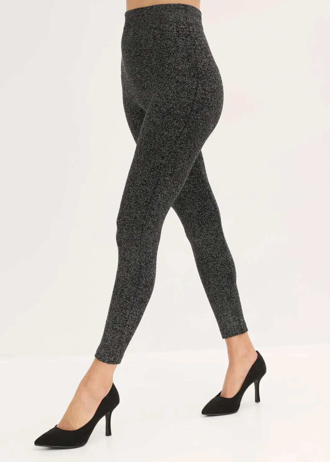Damen bonprix Bekleidung·Kleider|Thermounterwäsche|Thermo-Strumpfleggings aus Glitzergarn