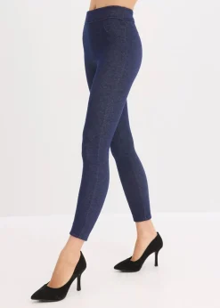 Thermo-Strumpfleggings in Jeansoptik Damen Bekleidung·Kleider|Hosen