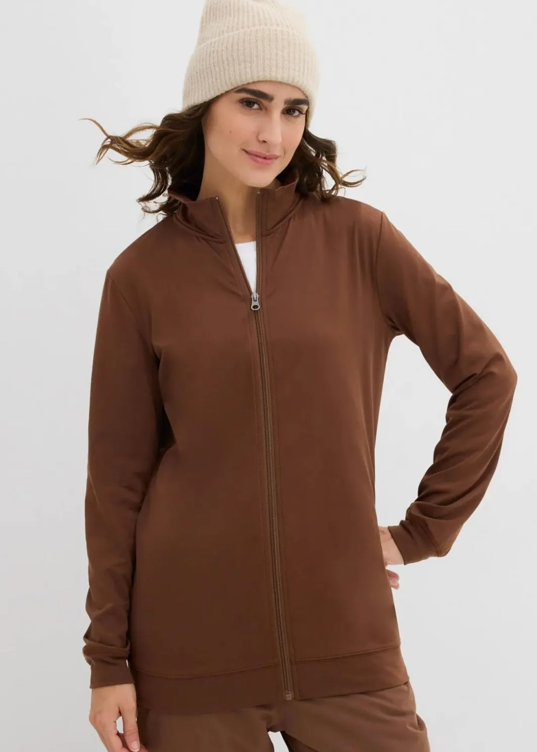 Damen bonprix Sweat|Basics|Thermo-Sweatjacke