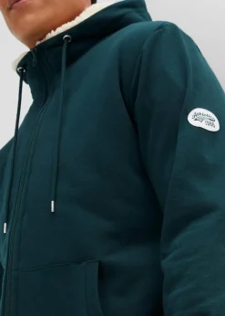 Outlet Thermo-Sweatjacke mit Kuschel-Fleece-Futter Herren Sweat|Sportbekleidung