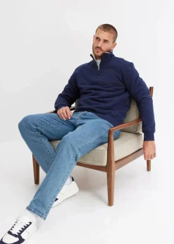 Best Thermo-Sweatshirt mit Troyer-Kragen, warm gefüttert Herren Große Größen|Thermobekleidung