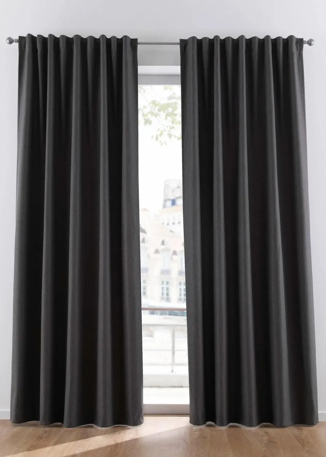 bonprix Vorhänge|Thermo-Vorhang mit weicher Fleece-Rückseite, auch in extra lang (1er Pack)