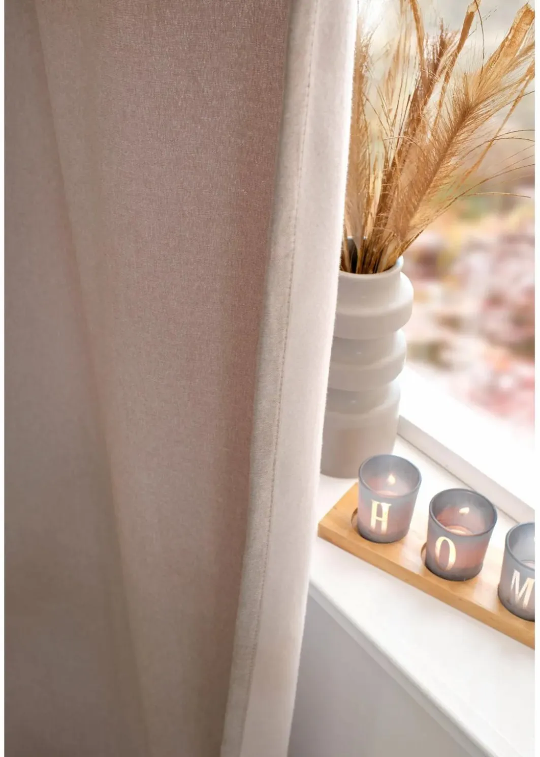 Sale Thermo-Vorhang mit weicher Fleece-Rückseite, auch in extra lang (1er Pack) Vorhänge