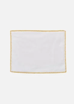 bonprix Geschirr & Servieren|Tischdecken|Tischset aus Bio Baumwolle mit Glanz Bordüre (2er Pack)