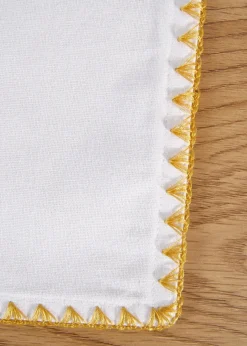 bonprix Geschirr & Servieren|Tischdecken|Tischset aus Bio Baumwolle mit Glanz Bordüre (2er Pack)