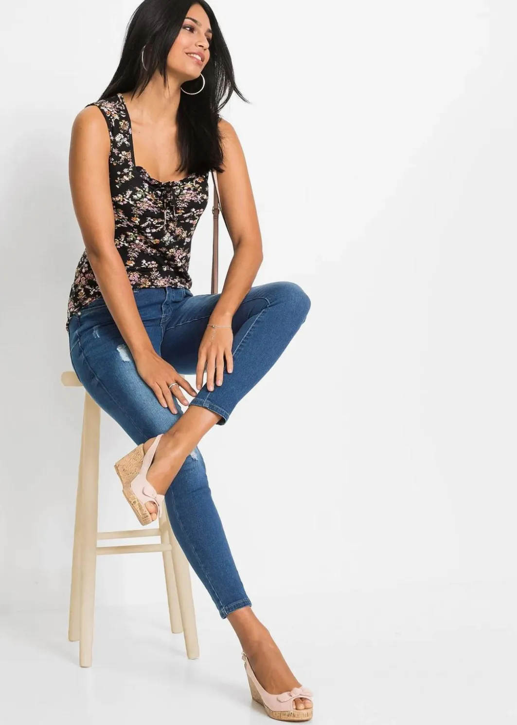 Damen bonprix Nachhaltigere Materialien|Shirts & Tops|Top aus fließender Viskose