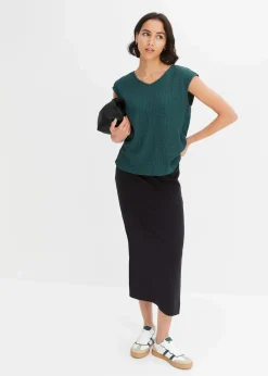 Top aus leichtem Crêpe Damen Shirts & Tops