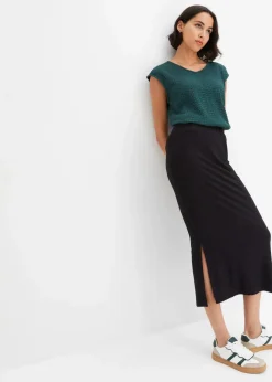 Top aus leichtem Crêpe Damen Shirts & Tops
