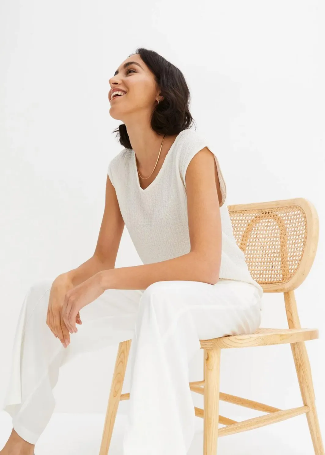 Damen bonprix Shirts & Tops|Top aus leichtem Crêpe