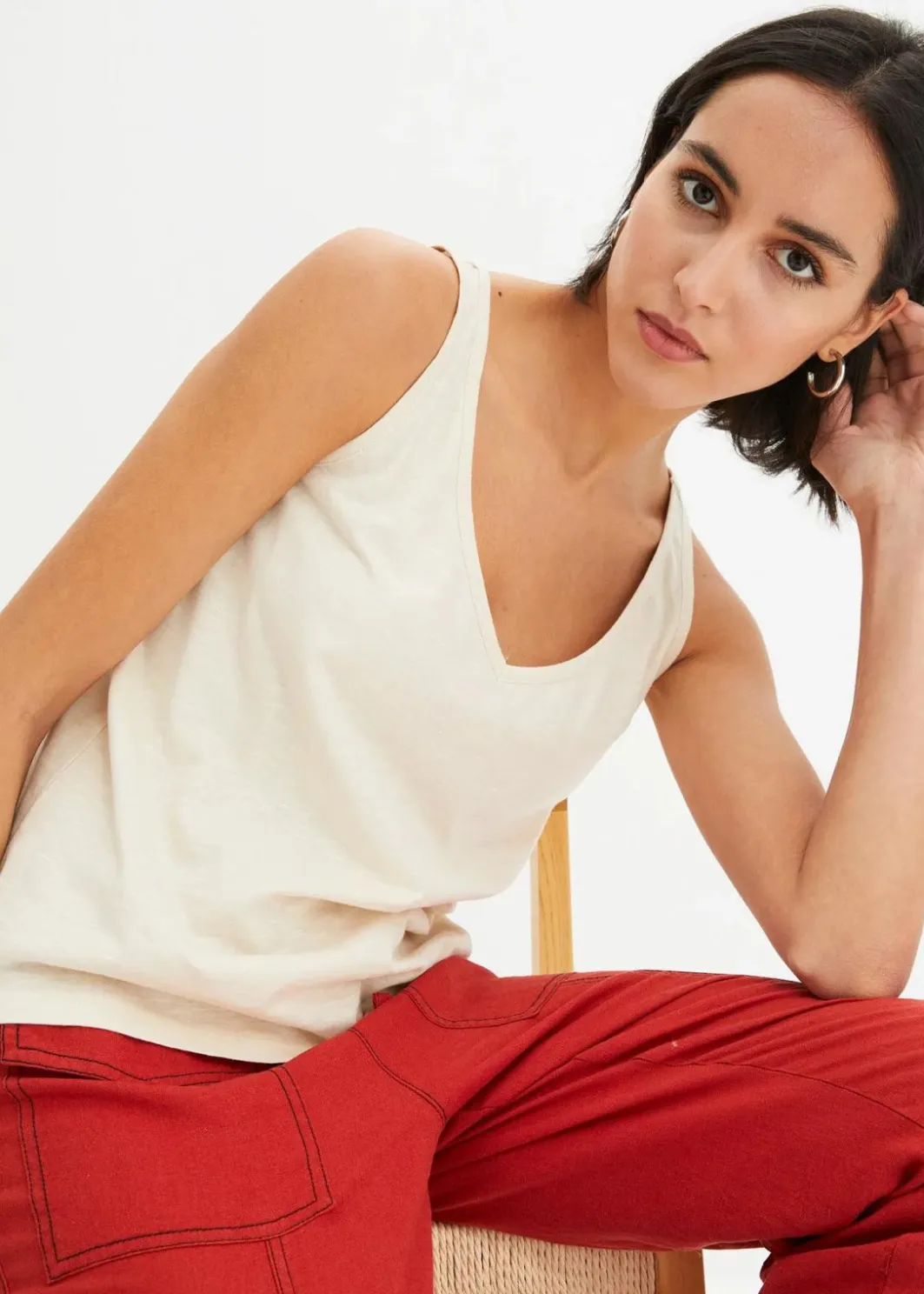 Damen bonprix Nachhaltigere Materialien|Shirts & Tops|Top aus reiner Bio-Baumwolle