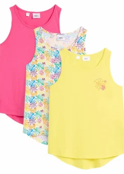 Kinder bonprix Mädchen 9-16 Jahre·Mehrfachpacks|Mädchen 9-16 Jahre·Shirts & Blusen|Top aus reiner Bio-Baumwolle (3er-Pack)