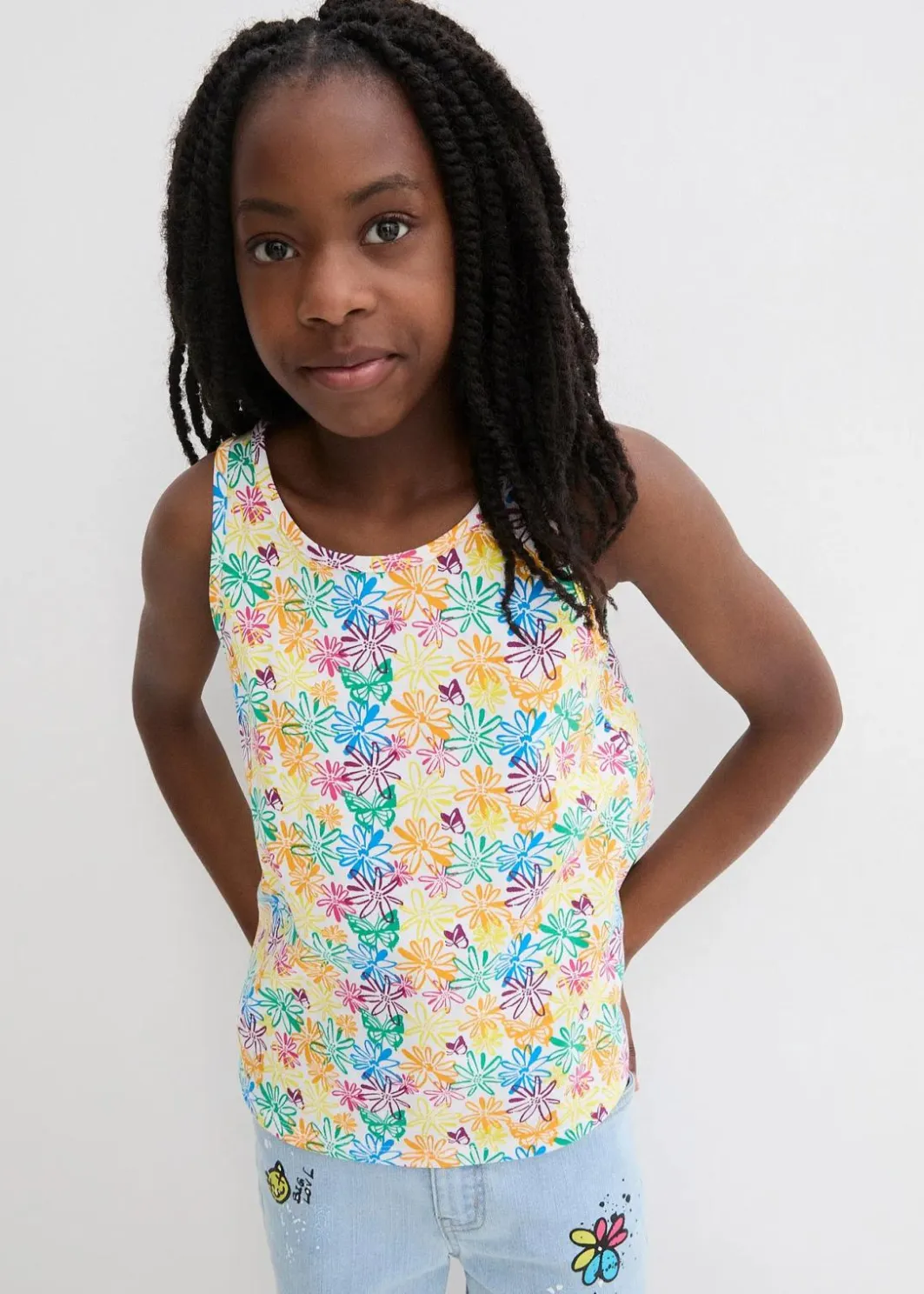 Kinder bonprix Mädchen 9-16 Jahre·Mehrfachpacks|Mädchen 9-16 Jahre·Shirts & Blusen|Top aus reiner Bio-Baumwolle (3er-Pack)