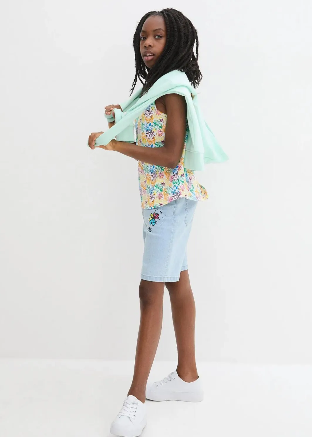 Kinder bonprix Mädchen 9-16 Jahre·Mehrfachpacks|Mädchen 9-16 Jahre·Shirts & Blusen|Top aus reiner Bio-Baumwolle (3er-Pack)